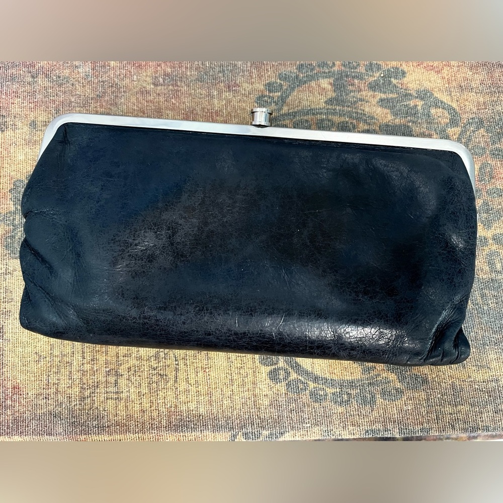 Hobo International Black Leather Lauren Clutch / Wallet